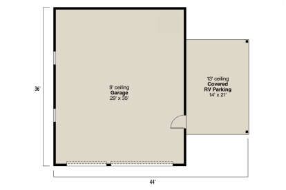 Garage Floor for House Plan #035-01039