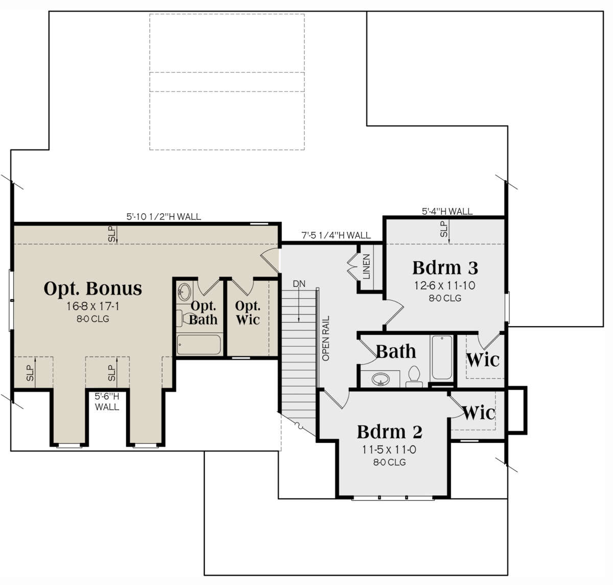 Second Floor for House Plan #009-00319