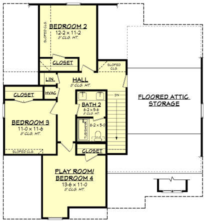 Second Floor for House Plan #041-00317