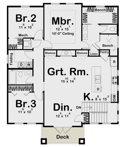 Second Floor for House Plan #963-00717