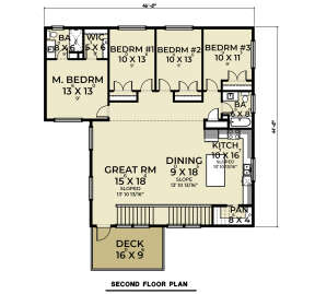 Second Floor for House Plan #2464-00053