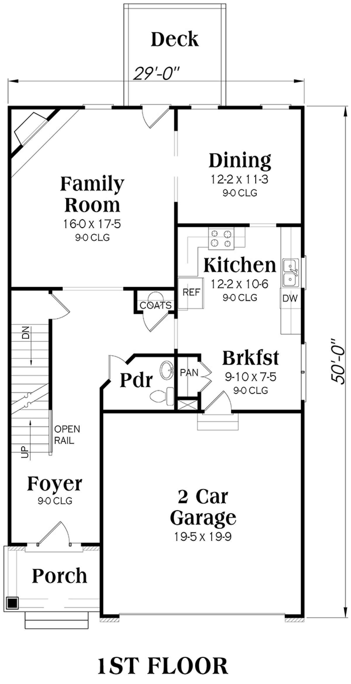 First Floor  for House Plan #009-00128