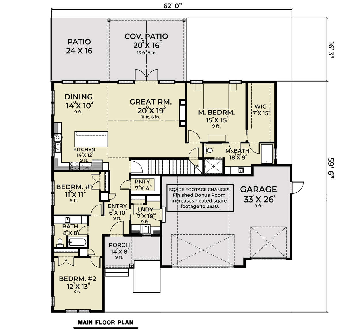 Main Floor  for House Plan #2464-00057