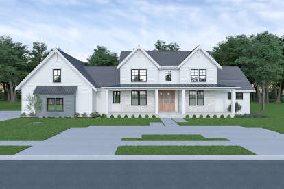 Modern Farmhouse House Plan #2464-00058 Elevation Photo