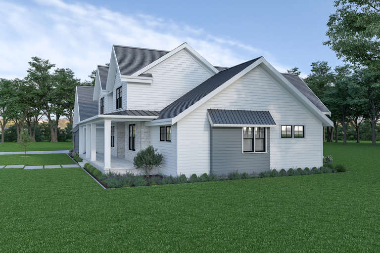 Modern Farmhouse House Plan #2464-00058 Elevation Photo