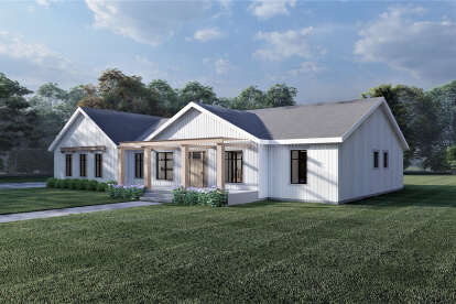 Modern Farmhouse House Plan #6422-00024 Elevation Photo