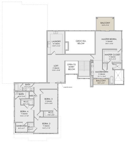 Second Floor for House Plan #6422-00025