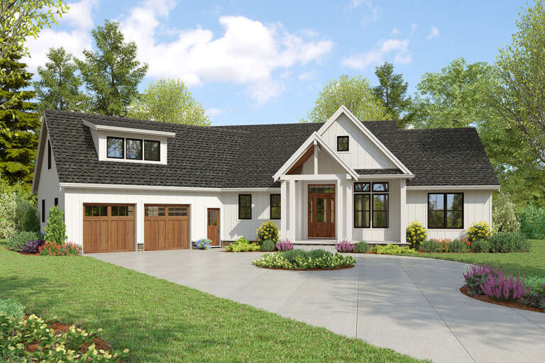Modern Farmhouse House Plan #2559-00957 Elevation Photo