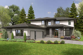 Contemporary House Plan #2559-00958 Elevation Photo