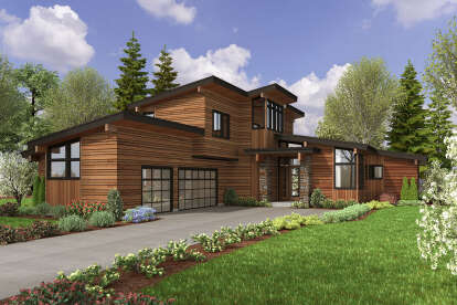 Contemporary House Plan #2559-00961 Elevation Photo