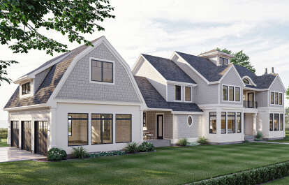 Lake Front House Plan #963-00722 Elevation Photo