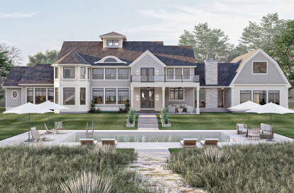 Lake Front House Plan #963-00722 Elevation Photo