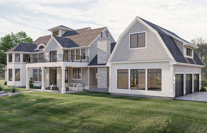 Lake Front House Plan #963-00722 Elevation Photo
