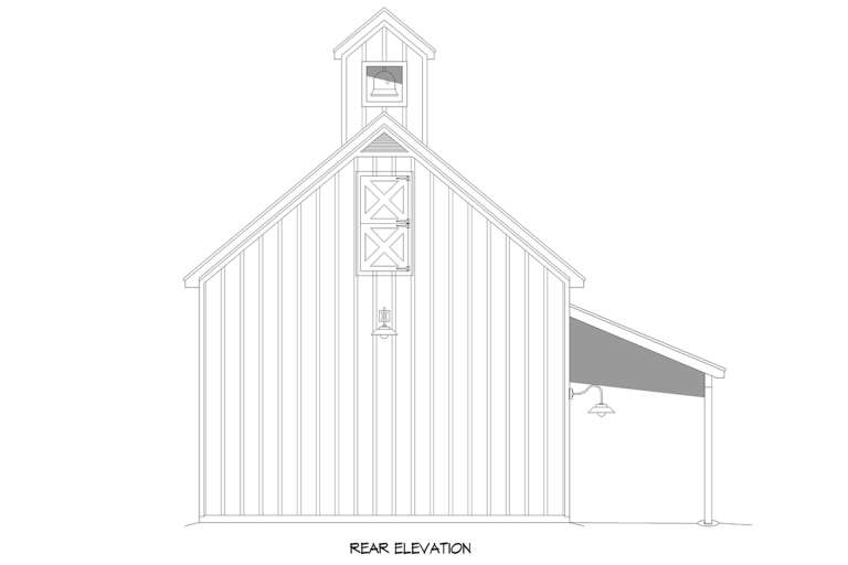 One Car Barn Pattern Barn 1 Car Garage Plan - 1,528 Square Feet | Floor Plan #940-00690 ...