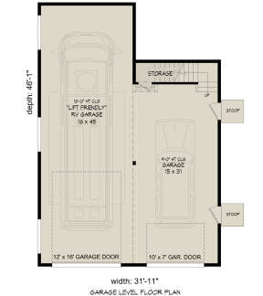 Garage Floor for House Plan #940-00691