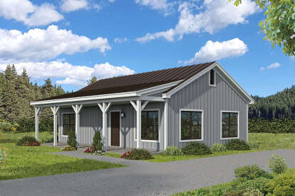 House Plan House Plan #28338 Angled Front Elevation