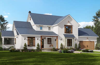 Modern Farmhouse House Plan #699-00351 Elevation Photo