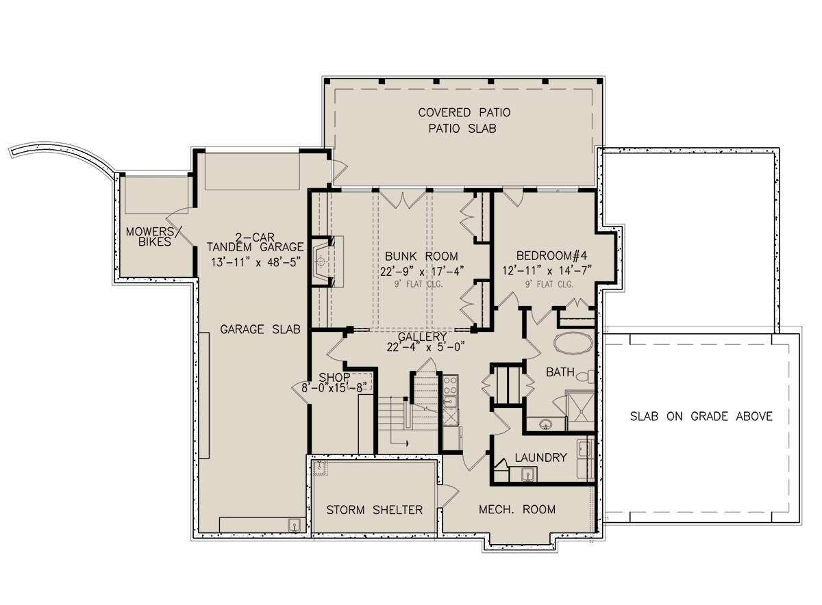 Basement for House Plan #699-00351