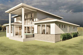 Modern House Plan #6422-00027 Elevation Photo