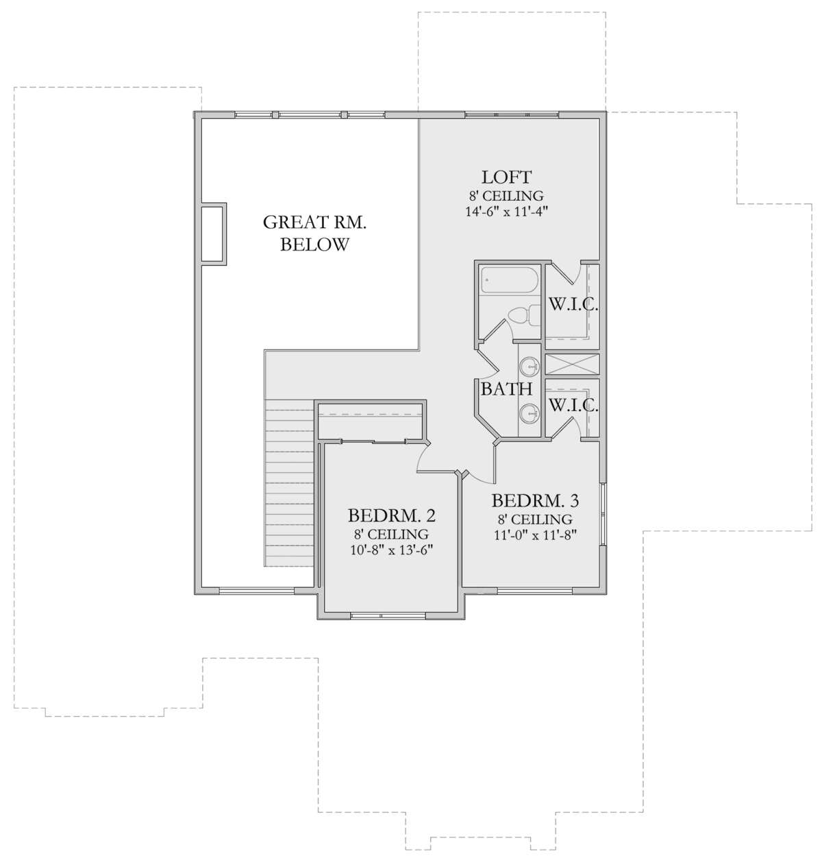 Second Floor for House Plan #6422-00027