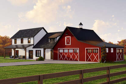 Barn House Plan #5032-00201 Elevation Photo