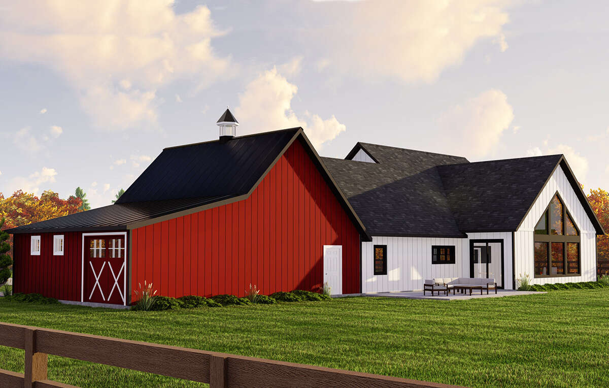 Barn Development Elevations Barn Plan: 2,400 Square Feet, 3 Bedrooms, 2.5 Bathrooms - 5032-00201