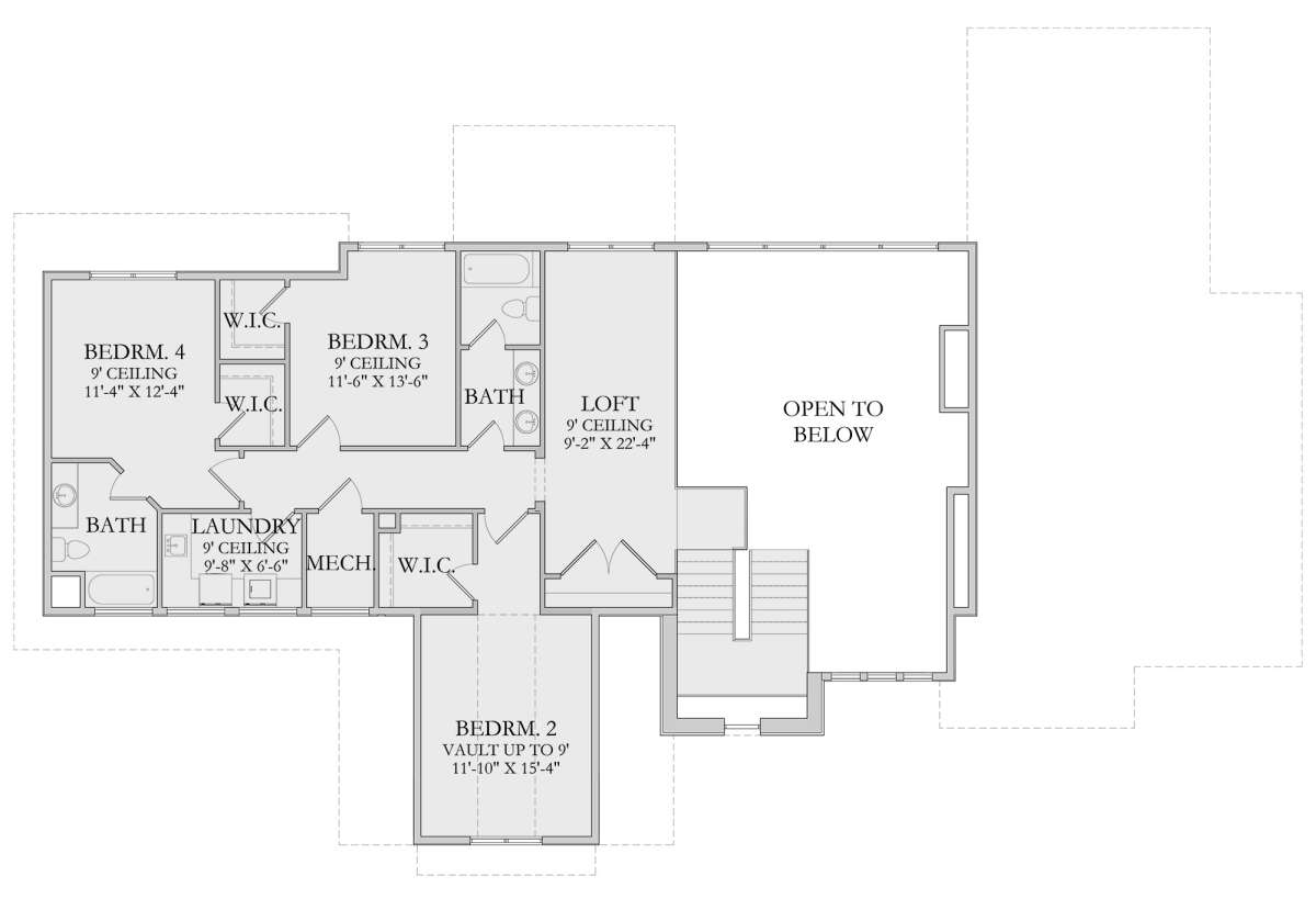 Second Floor for House Plan #6422-00028