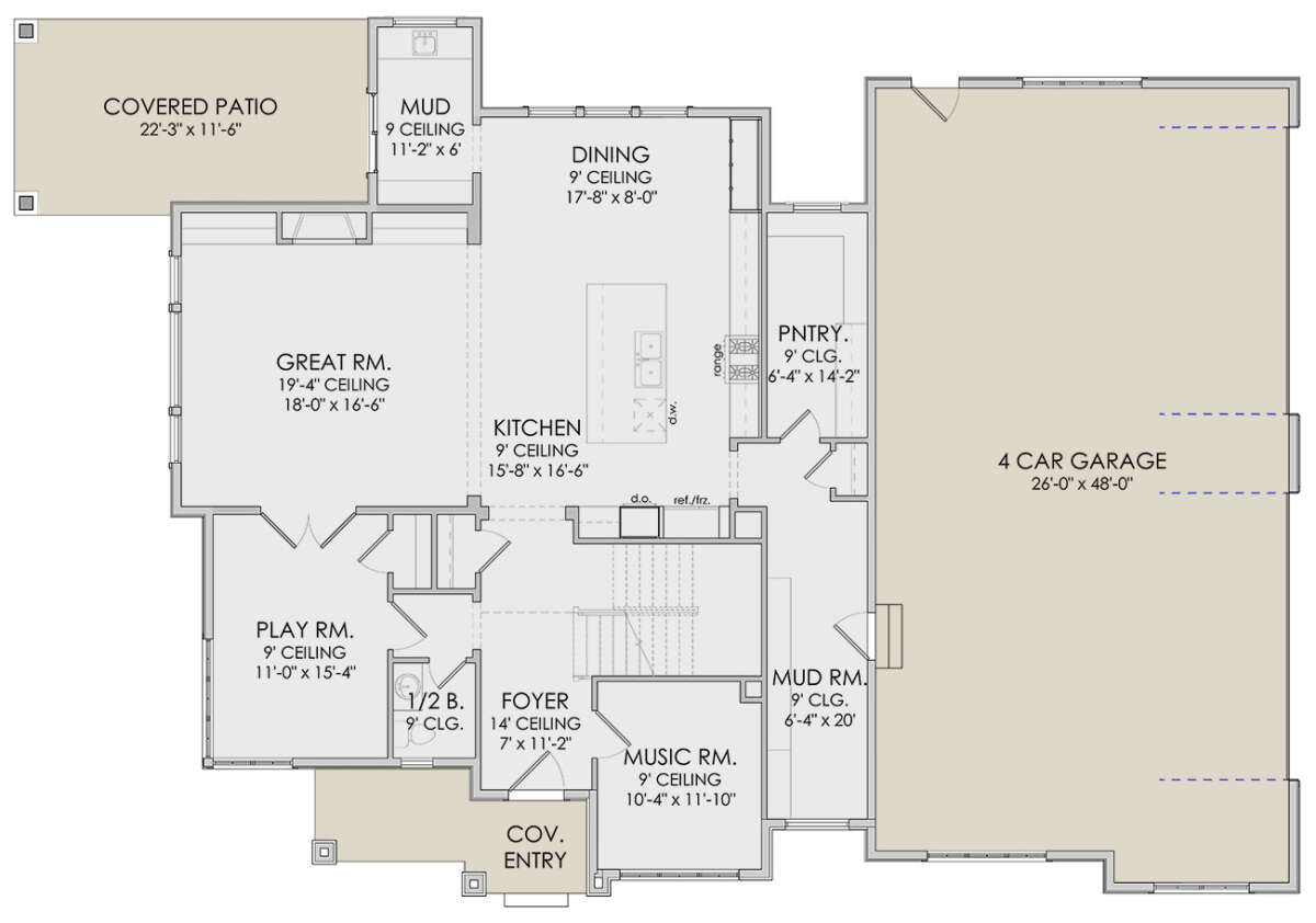 Main Floor  for House Plan #6422-00030