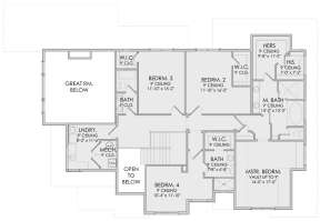 Second Floor for House Plan #6422-00030
