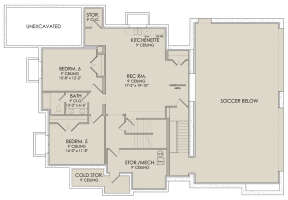 In Ground Basement for House Plan #6422-00030