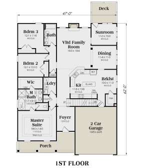 Main Floor for House Plan #009-00132