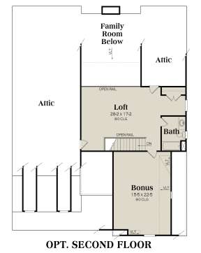 Optional Second Floor for House Plan #009-00132