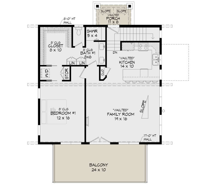 Modern Plan: 2,184 Square Feet, 3 Bedrooms, 2 Bathrooms - 940-00694