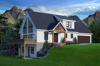 House Plan House Plan #28353 Angled Front Elevation