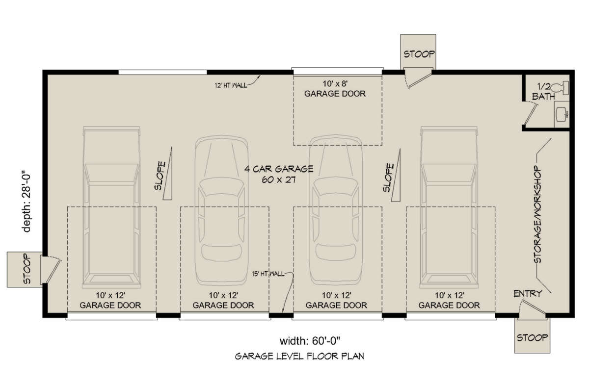 Garage Floor for House Plan #940-00697