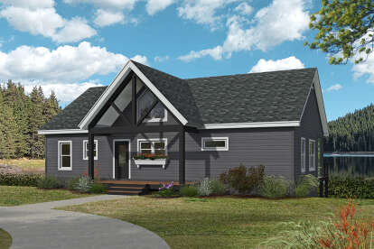 House Plan House Plan #28358 Angled Front Elevation