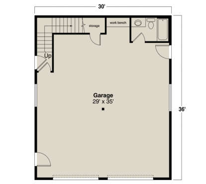 Garage Floor for House Plan #035-01041