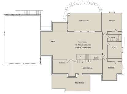 Basement for House Plan #8768-00117