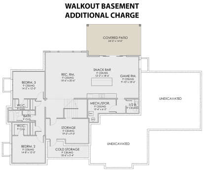 Walkout Basement for House Plan #6422-00031