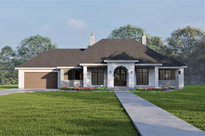 European House Plan #6422-00032 Elevation Photo