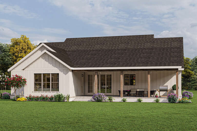 Modern Farmhouse House Plan #009-00321 Elevation Photo
