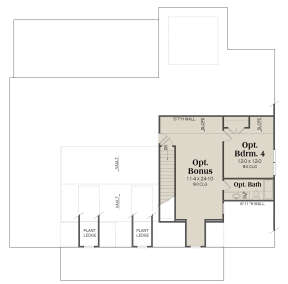 Optional Second Floor for House Plan #009-00321