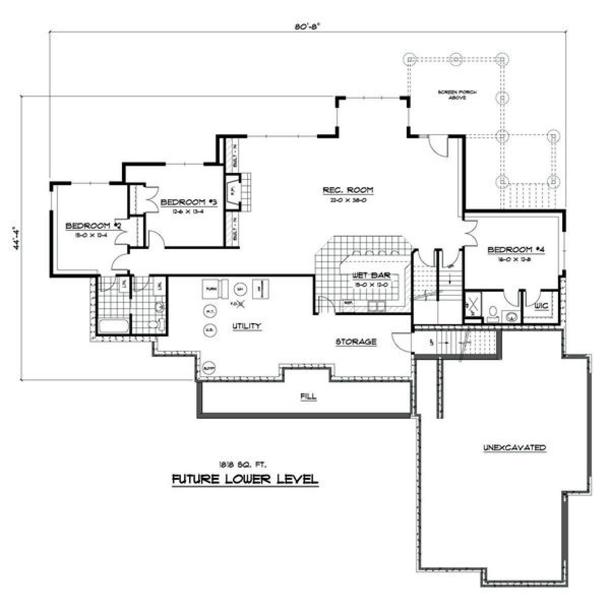 Basement for House Plan #098-00034