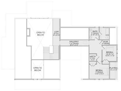 Second Floor for House Plan #6422-00036