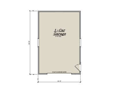 Garage Floor for House Plan #009-00322