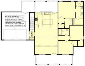 Main Floor w/ Basement Stair Location for House Plan #041-00319