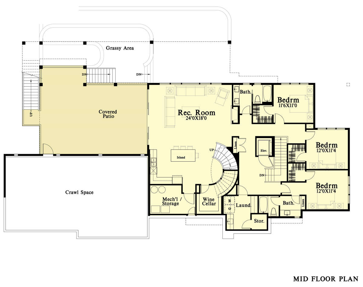 Lower Level for House Plan #4771-00016
