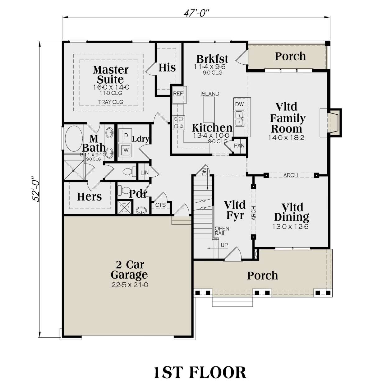 Main Floor for House Plan #009-00133