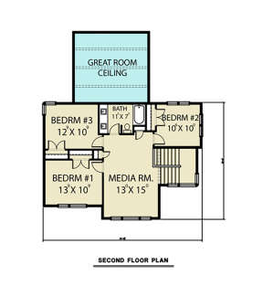Second Floor for House Plan #2464-00059