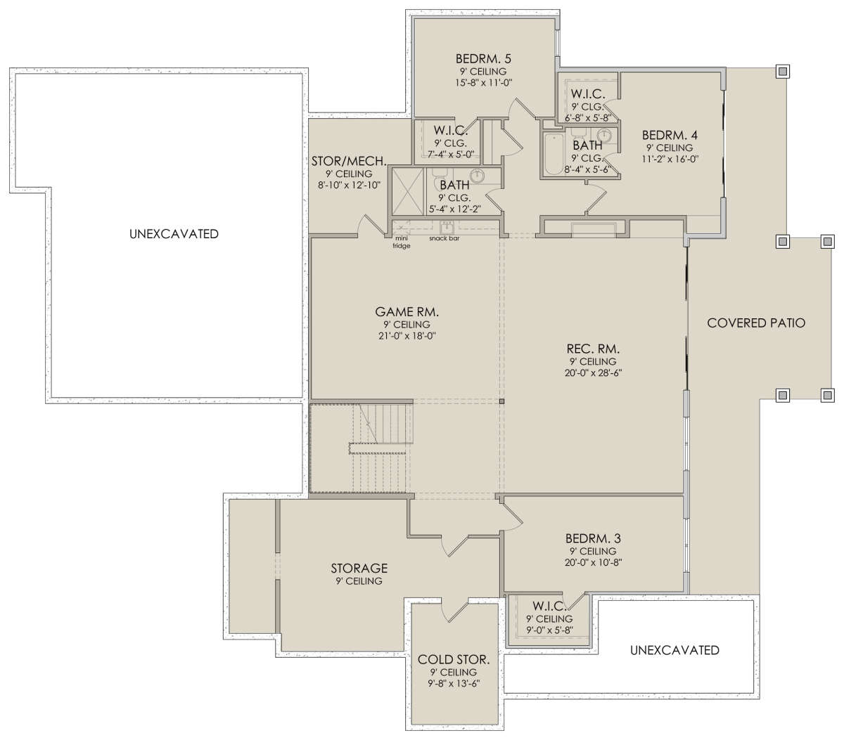 Walkout Basement for House Plan #6422-00041
